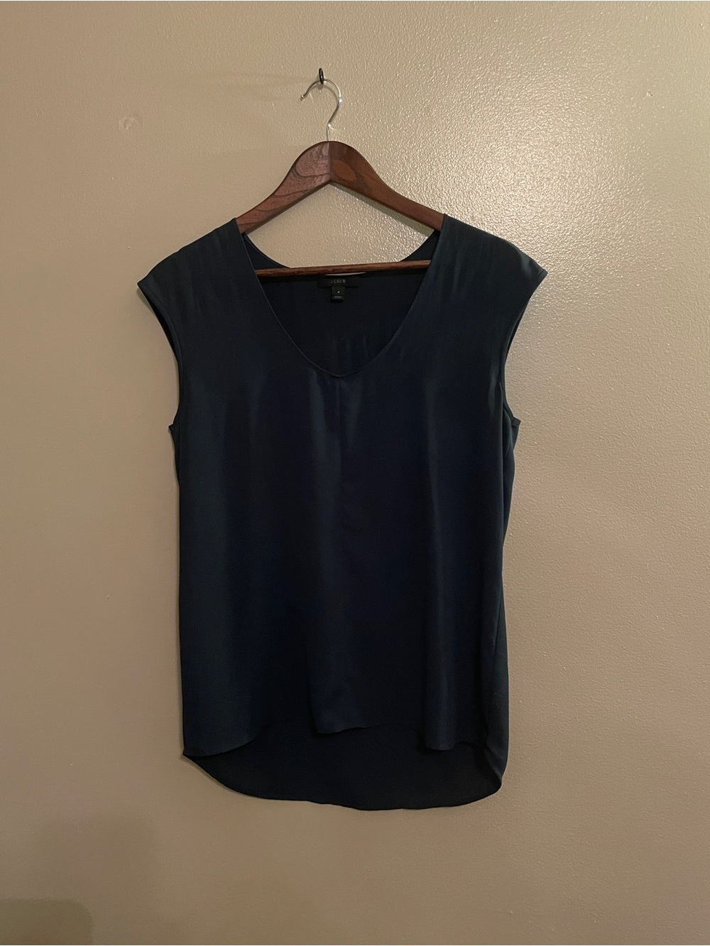 J. Crew Navy Cap-Sleeve V-Neck Camisole, Women’s size 4